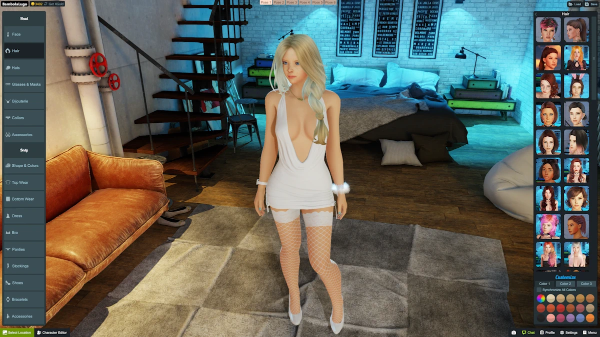 gameplay getting dressed