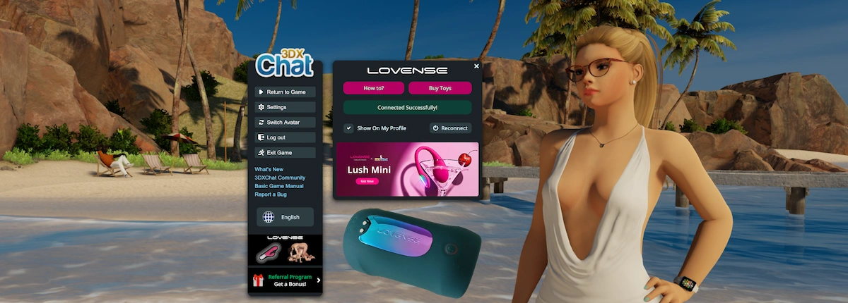 Integration of Lovense and 3DXChat screen